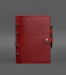 Шкіряний блокнот з датованим блоком (Софт-бук) 9.1 червоний