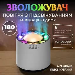 Зволожувач повітря з RGB-підсвічуванням і синхронізацією з музикою 800 мл Happy Life HPKP6262 - мініатюра 3