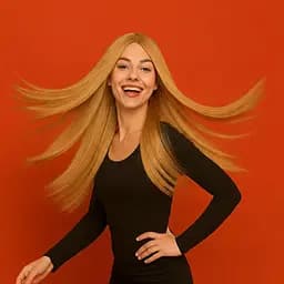 Перука аніме пряме волосся 70 см довгий чубчик жіночий пшеничний блонд