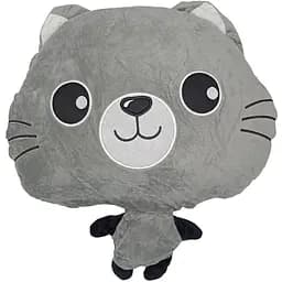 Детская мягкая игрушка Кошечка Bambi L1128(Grey) с пледом 40 см