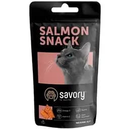 Хрустящие лакомства Savory Snack Подушечки для прихотливых кошек с лососем 60 г