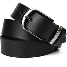 Ремінь шкіряний Grande Pelle чорний 120х3.5х0.5 см acs0032044