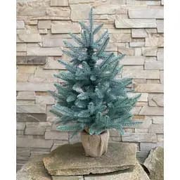 Ялинка Hvoya Classic лита пишна в мішковині 70 см блакитна