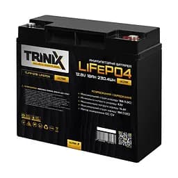 Акумуляторна батарея літій-залізо-фосфатна 12.8В 18А*год Trinix TLFP-1218 Ultra LiFePO4 (Black) (44-00083) - мініатюра 1