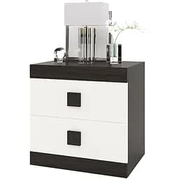 Тумба нічна Еверест Соната з 2-ма ящиками Венге темний/Білий (DTM-2077)