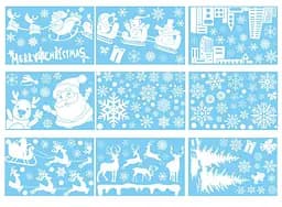 Набір новорічних наклейок на вікно New Year 3 9116 20×30 см 9 аркушів