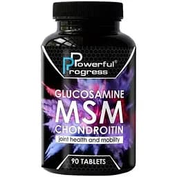 Глюкозамін, хондроїтин і МСМ Powerful Progress 90 таблеток