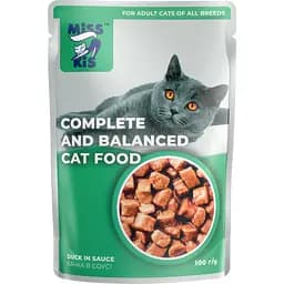 Влажный корм для кошек Miss Kis (Міс Кіс) Утка в соусе 100 г