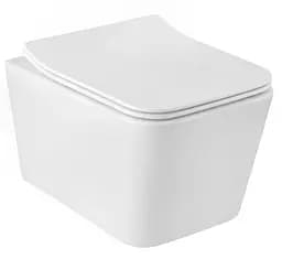 Унитаз подвесной безободковый Kroner Eifel WHI523629 RIMLESS с сиденьем (KE523629WHIR) (CV032968)