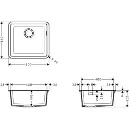 Кухонна мийка Hansgrohe S51 S510-U450 43431380 - мініатюра 5