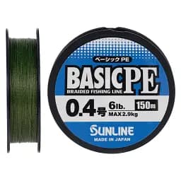 Шнур Sunline Basic PE 150 м (Dark Green) 0.4/0.108 мм 6 lb/2.9 кг