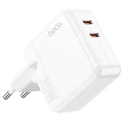 Зарядний пристрій Hoco C110A Lucky 35 W 2 виходи порти USB-C - мініатюра 2
