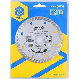 Диск відрізний алмазний VOREL TURBO Ø=115 мм (8751) - мініатюра 2
