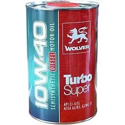 Олива моторна Wolver Turbo Super 10W-40 API CI-4/SL 1 л (970)