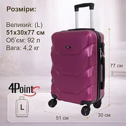 Валіза дорожня 4Points ONE велика (L), на подвійних колесах, пластикова - мініатюра 7