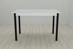 Стіл кухонний Ferrum-decor Маріо 75x120x60 Чорний ДСП Біле 16мм (FRD-106194) - мініатюра 3