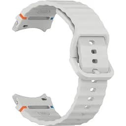 Силіконовий ремінець BeCover Ribbed Tape для Samsung Galaxy Watch (20 mm) 3 41 mm/4 40mm-44mm/5 40-44mm/6 40-44mm/7 40-44mm Lite Gray (712045) - мініатюра 3