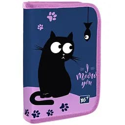 Пенал твердий Yes HP-03 Cats, 13х21х3 см, синій (533116)