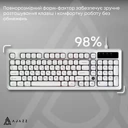 Клавіатура Ajazz AF98 USB UA White (AF98-W) - мініатюра 8