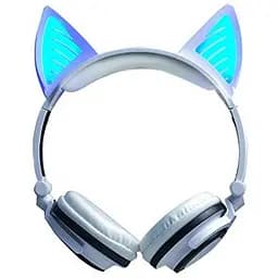 Бездротові навушники UFT Bluetooth M+ BL107 White з котячими вушками та підсвіткою - мініатюра 4