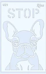 Трафарет многоразовый универсальный №U21 серия Животные 13х20, прозрачный 0,5мм Rosa TALENT