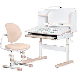 Комплект мебели Mealux Nemo XL Peach: стол + стульчик + полка + лампа (BD-39 PN)