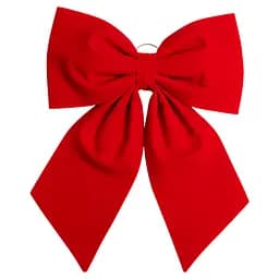 Оксамитовий святковий бант 34х45 см на ялинку або двері Червоний Yiwu CR-2-15