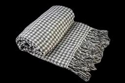 Плед вовняний Vladi Палермо 140x200 біло-сірий 2 (1185)