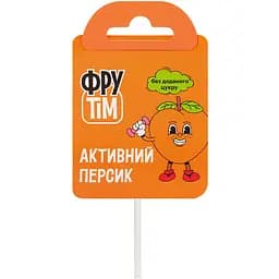 Натуральные леденцы на палочке Фрутім, персик, 10 г