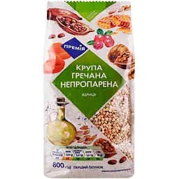 Крупа гречана Премія ядриця, непропарена, 0,8 кг (856901)