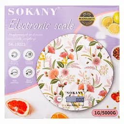 Кухонні настільні електронні ваги Sokany SK-19023 для зважування продуктів LCD-дисплей до 5 кг Білий - мініатюра 5