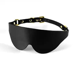 Маска на очі Blindfold Upko з італійської шкіри, чорна