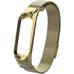 Ремінець для фітнес-браслета Boorui для Xiaomi Mi Band 5 і 6 міланська петля золотистий