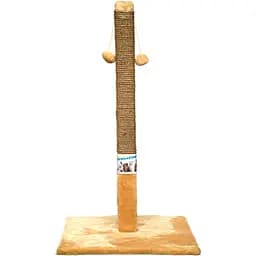 Дряпка Пухнастики великий стовпчик на підставці бежева (Б-1)