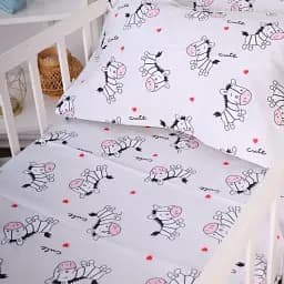 Простирадло на резинці MirSon Kids Time 20-0040 Cute white zebra 70х130 см (2200009640155)