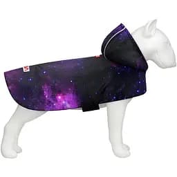 Дощовик-накидка з капюшоном для собак Waudog Clothes, малюнок "NASA21", L, А 48-52 см, B 60-70 см, С 42-52 см