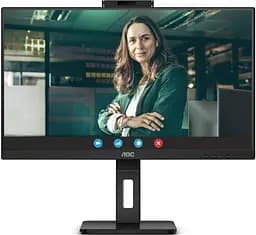 Монітор TFT 27" AOC Q27P3QW, QHD, IPS, 75Hz, 2xHDMI, DP, USB-hub, webcam, HAS, Pivot, колонки, чорний (Q27P3QW) - мініатюра 10