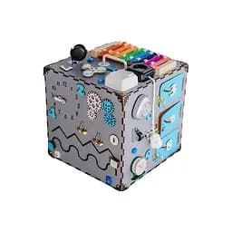 Развивающая игрушка Бизикуб Temple Group TG200090 30х30х30 см Серый