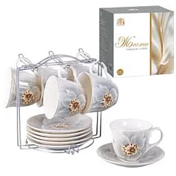 Сервіз чайний S&T Жасмин 12 предметів на стійці (15231)