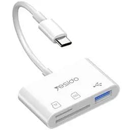 OTG перехідник Yesido GS16 Type-C to USB 3.0 + SD + TF