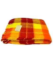 Плед вовняний Vladi Ельф Комфорт 170х210 яскраво.жовто-червоно-бордовий 1