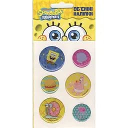 Об'ємні наліпки SpongeBob SquarePants 6 шт. (700009)