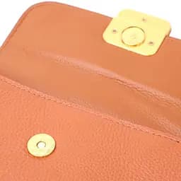 Модна сумка з жорстким каркасом з натуральної шкіри Vintage 22390 коричнева - мініатюра 4