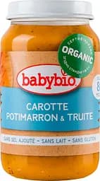 Пюре органічне Babybio з моркви, китайського гарбуза та форелі, 200 г