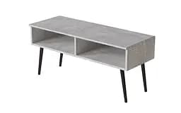 Тумба під ТВ Невада Ferrum-decor 45x100x38 Чорний метал ДСП Бетон 16 мм (FRD-106719) - мініатюра 4