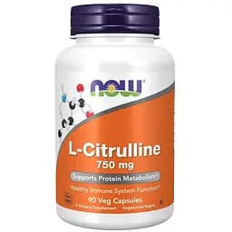 Амінокислота Now L-Citrulline 750 мг 90 вегакапсул