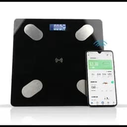 Підлогові скляні ваги DOMOTEC до 180 кг смарт-ваги з аналізом складу тіла, 12 показників, Bluetooth - мініатюра 2