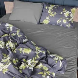 Підковдра MirSon Сатин 22-1387 Gray Flowers 160х220 см (2200010473100) - мініатюра 4