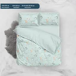 Комплект постільної білизни OldBro Happy sheep, бязь Arabeska, 1.5-спальний 150×220 см - мініатюра 2