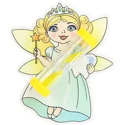 Пісочний годинник на присосці Склоприлад Чистимо зубки три хвилини Фея жовтий (404626)